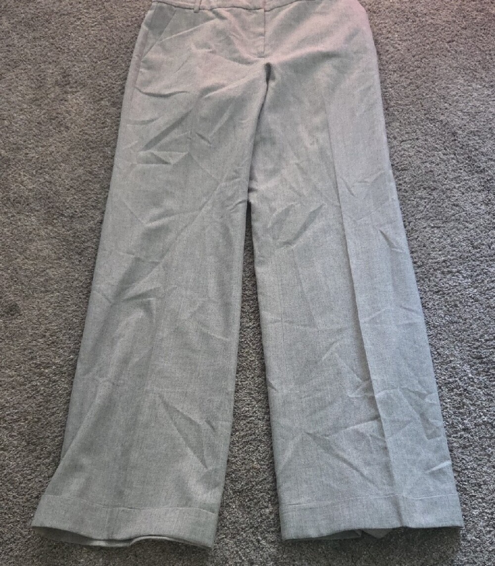 J. Crew Gray Wide-Leg Dress Pants